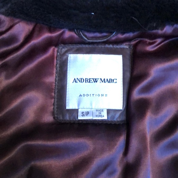 Andrew Marc Leather Jacket with faux fur trim - Picture 7 of 14